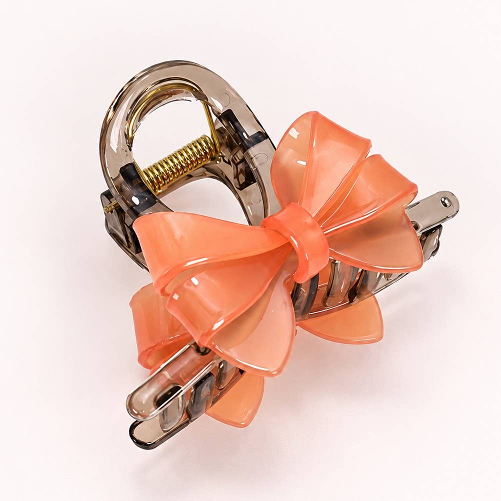 Sculpted Ribbon Bow Hair Claw Clips | 40H764