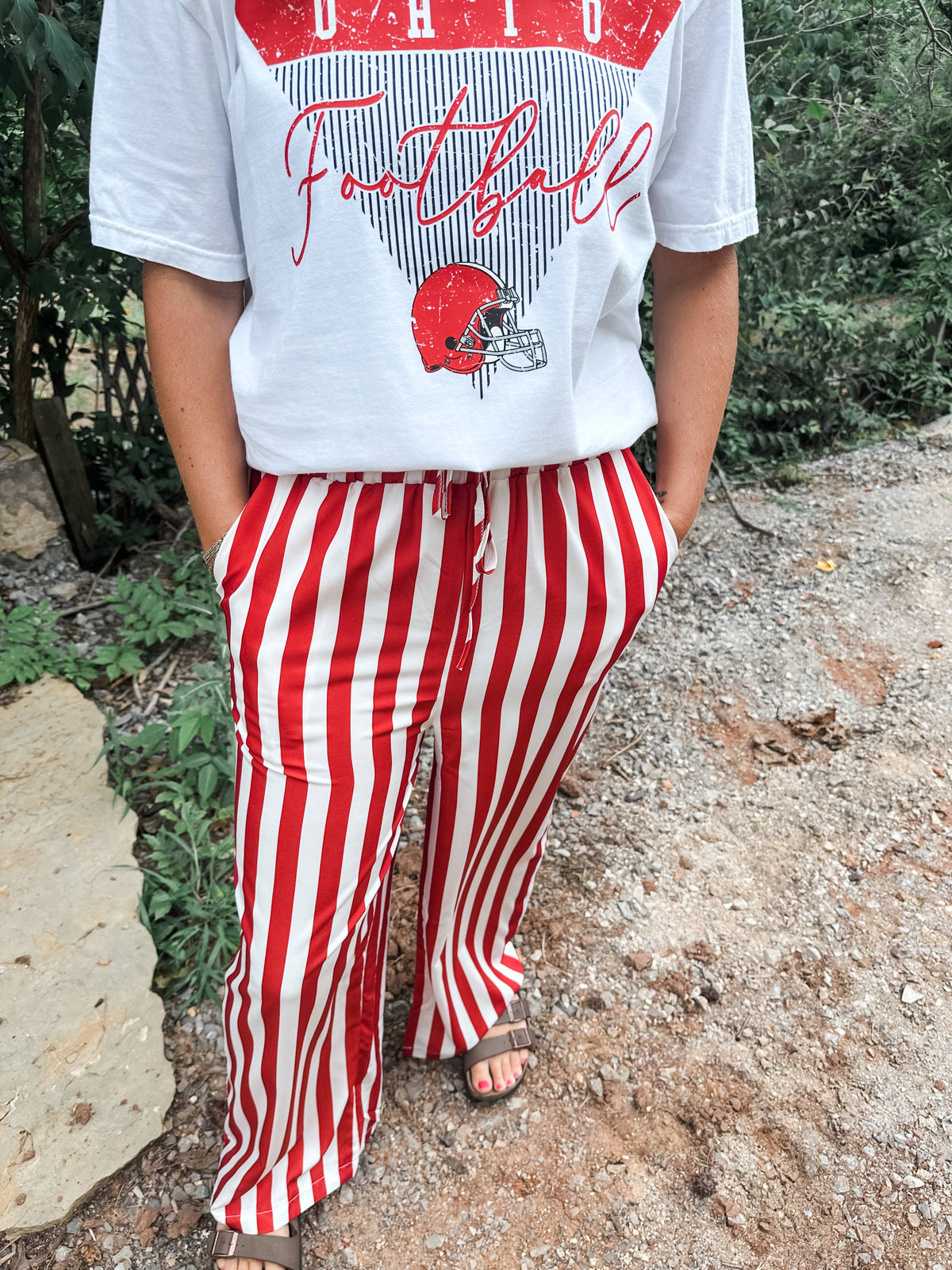 Red / White Striped Lounge Pants