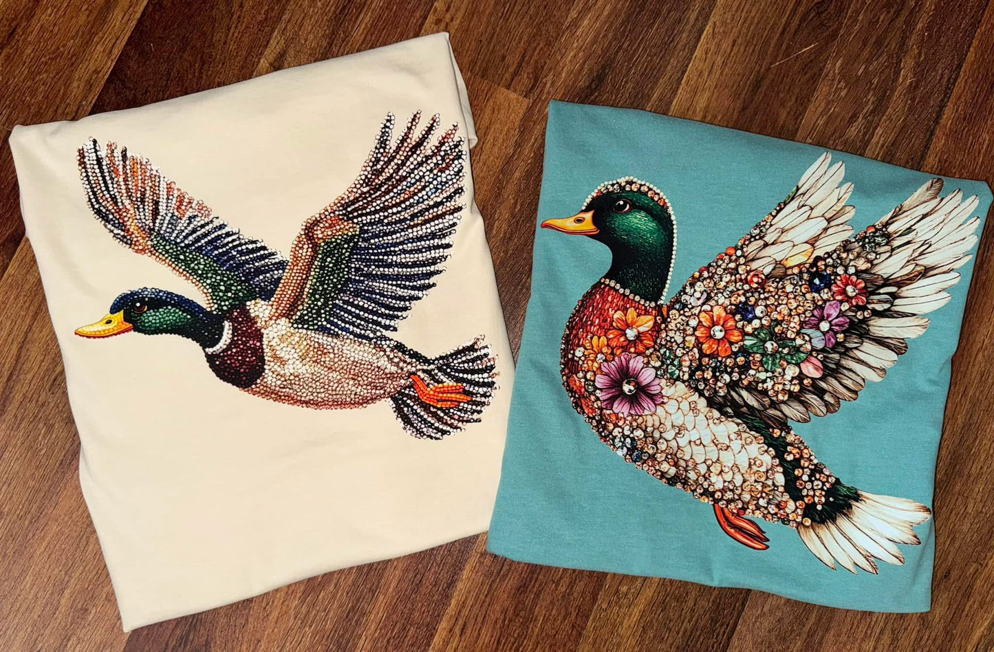 Faux Rhinestone Duck