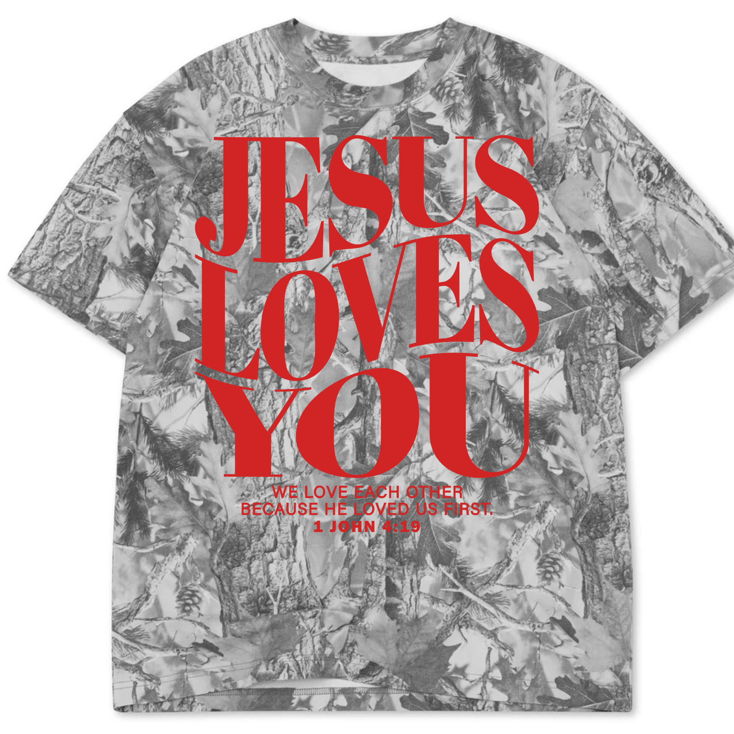 Jesus Loves You - Grey Washed