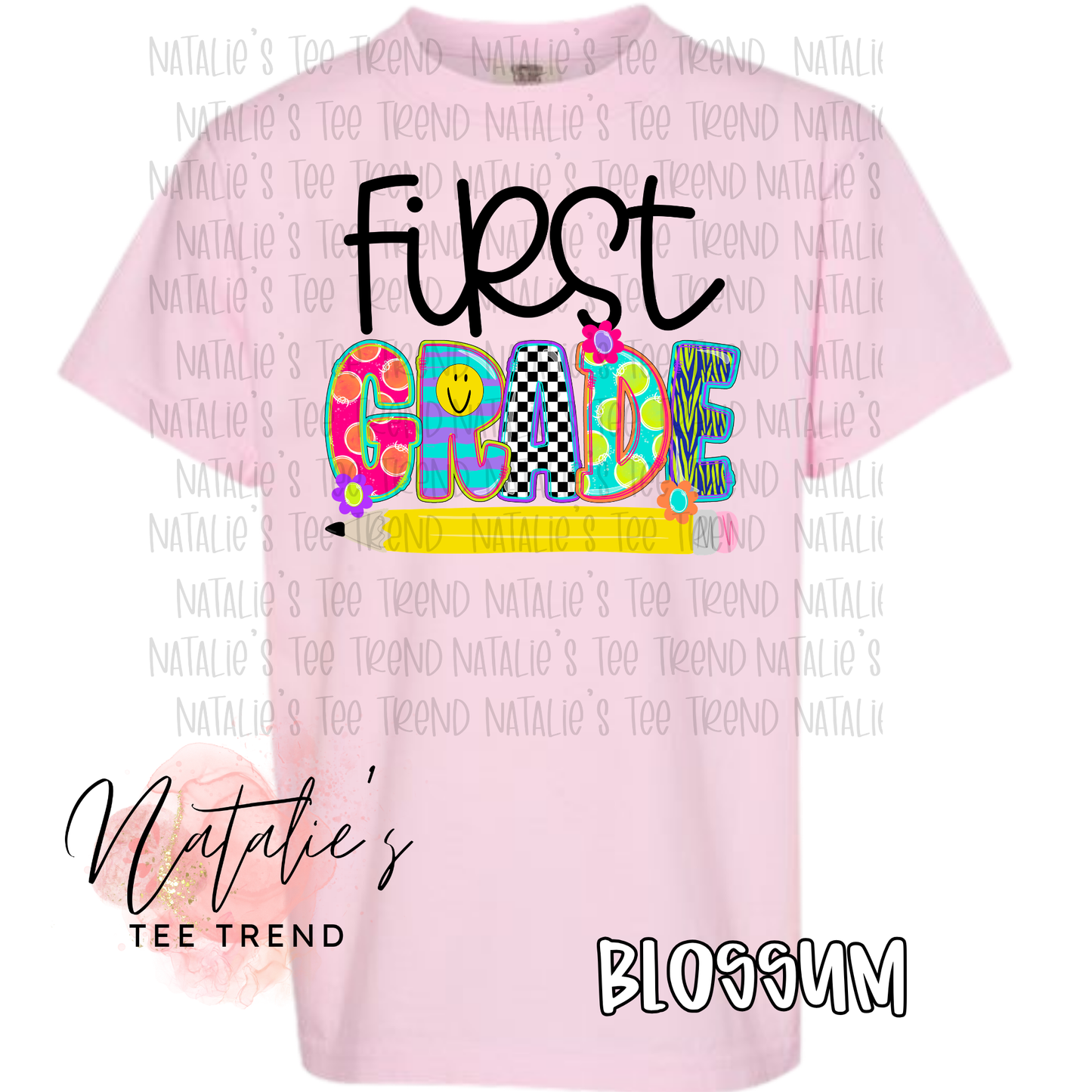 Pre K - 6th Grade - Doodle neon