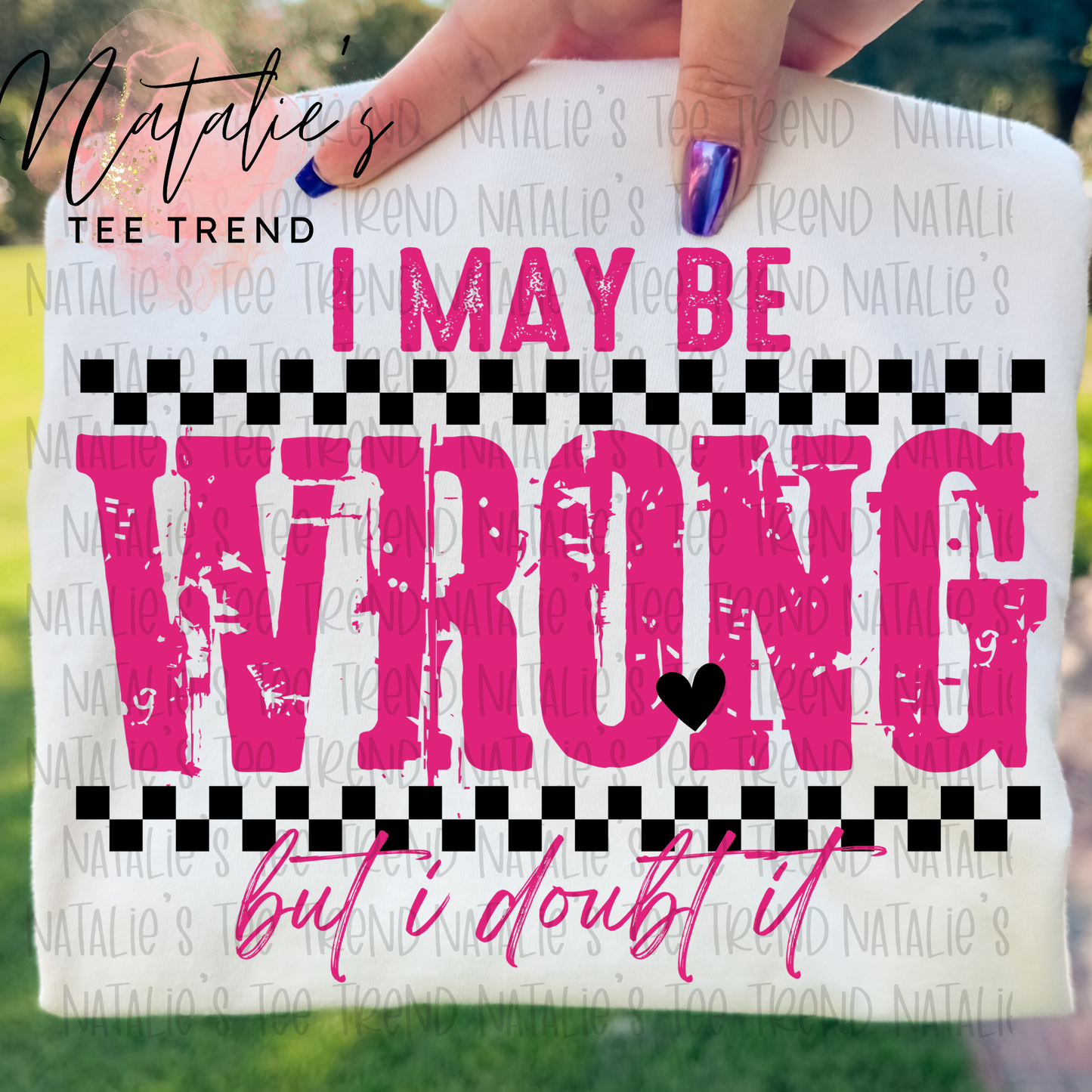 I May Be Wrong - put color of tee at checkout box