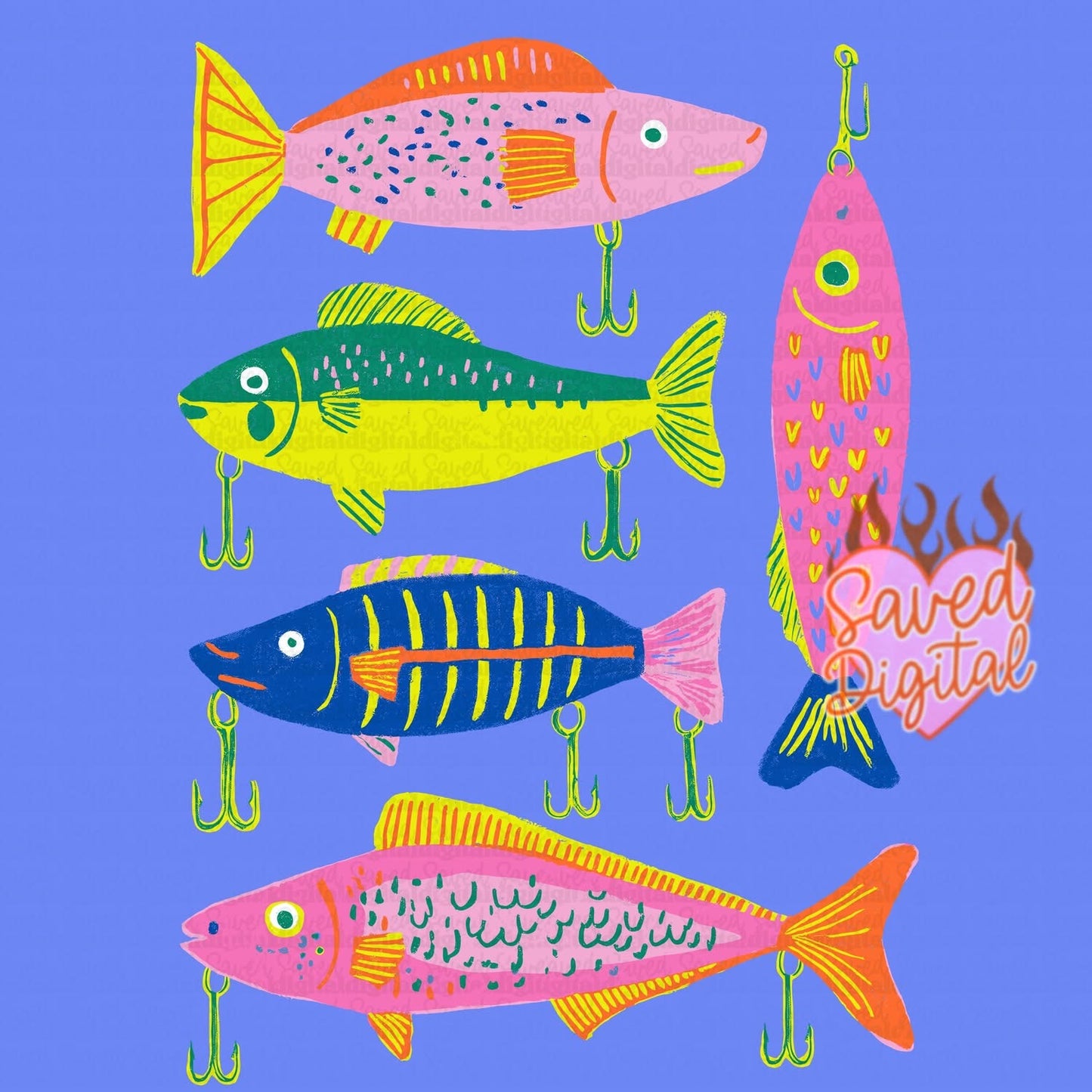 Preppy Fish with Hooks
