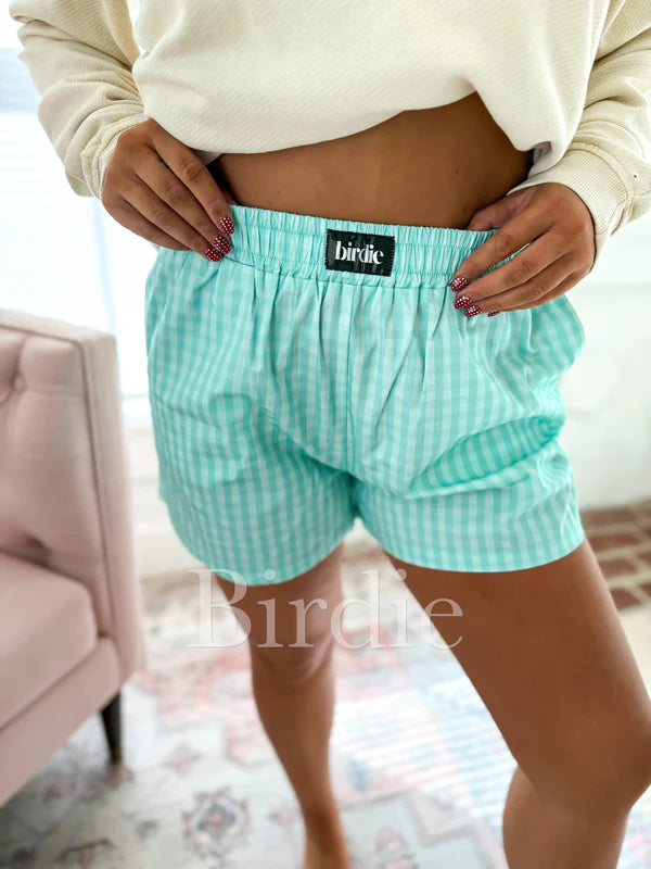 Mint Gingham Boxer