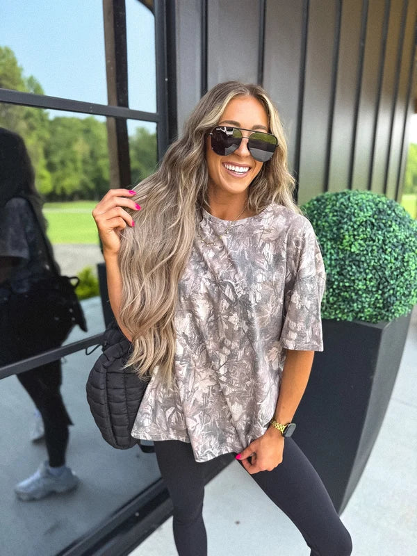 Dark Camo Oversized Tee