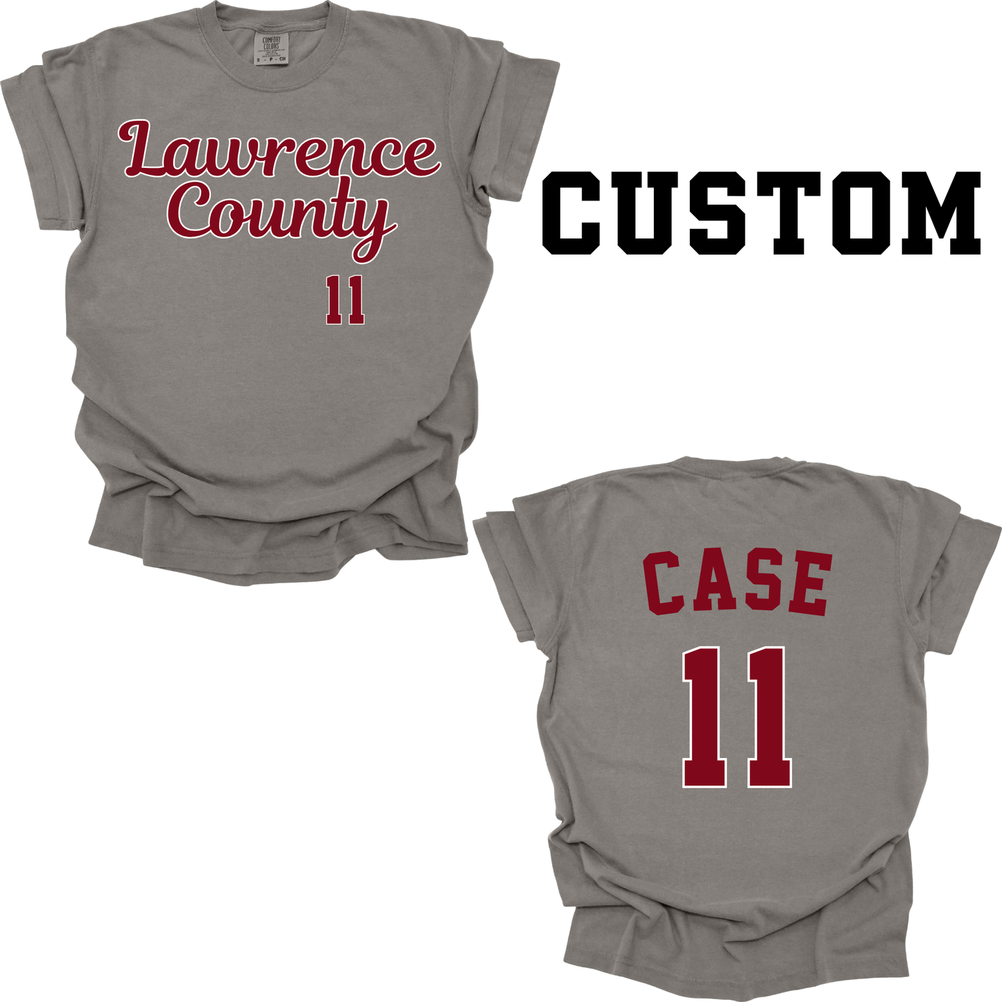 CUSTOM - FRONT / BACK - ANY TEAM / COLORS / NUMBER