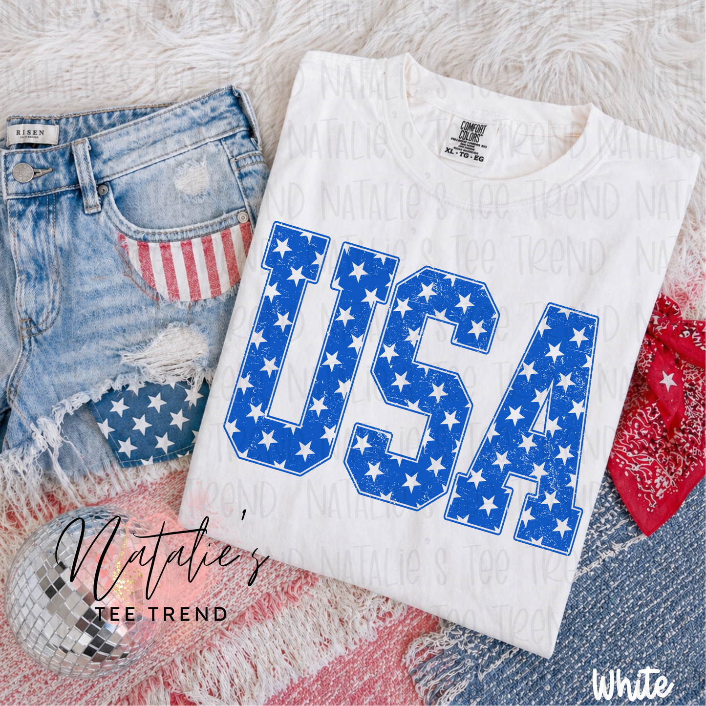 USA - Distressed Blue