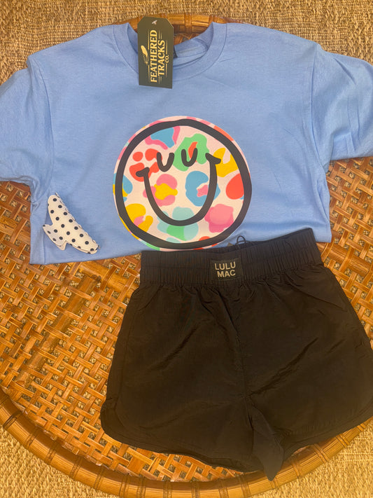 Kids Leopard Smiley Neon (Gildan)