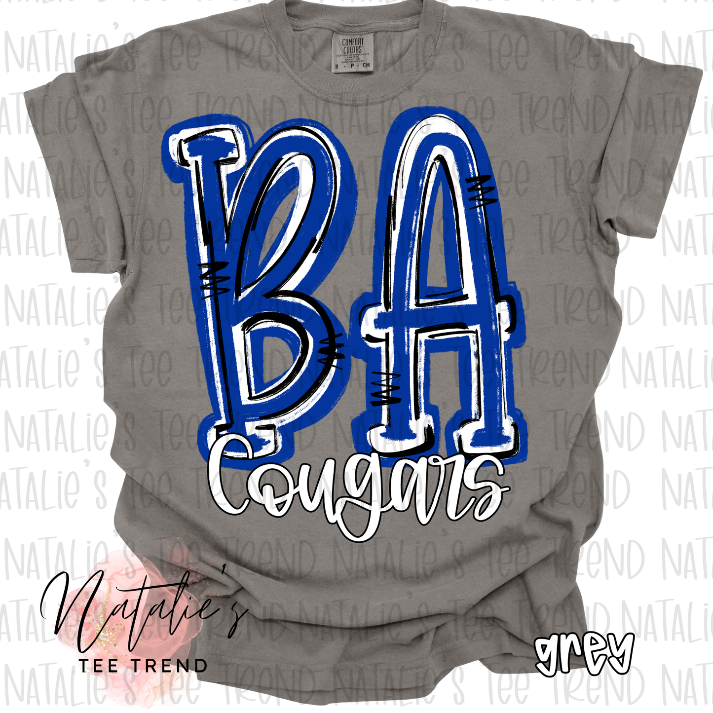 BA Cougars - Spirit Stacked Initial