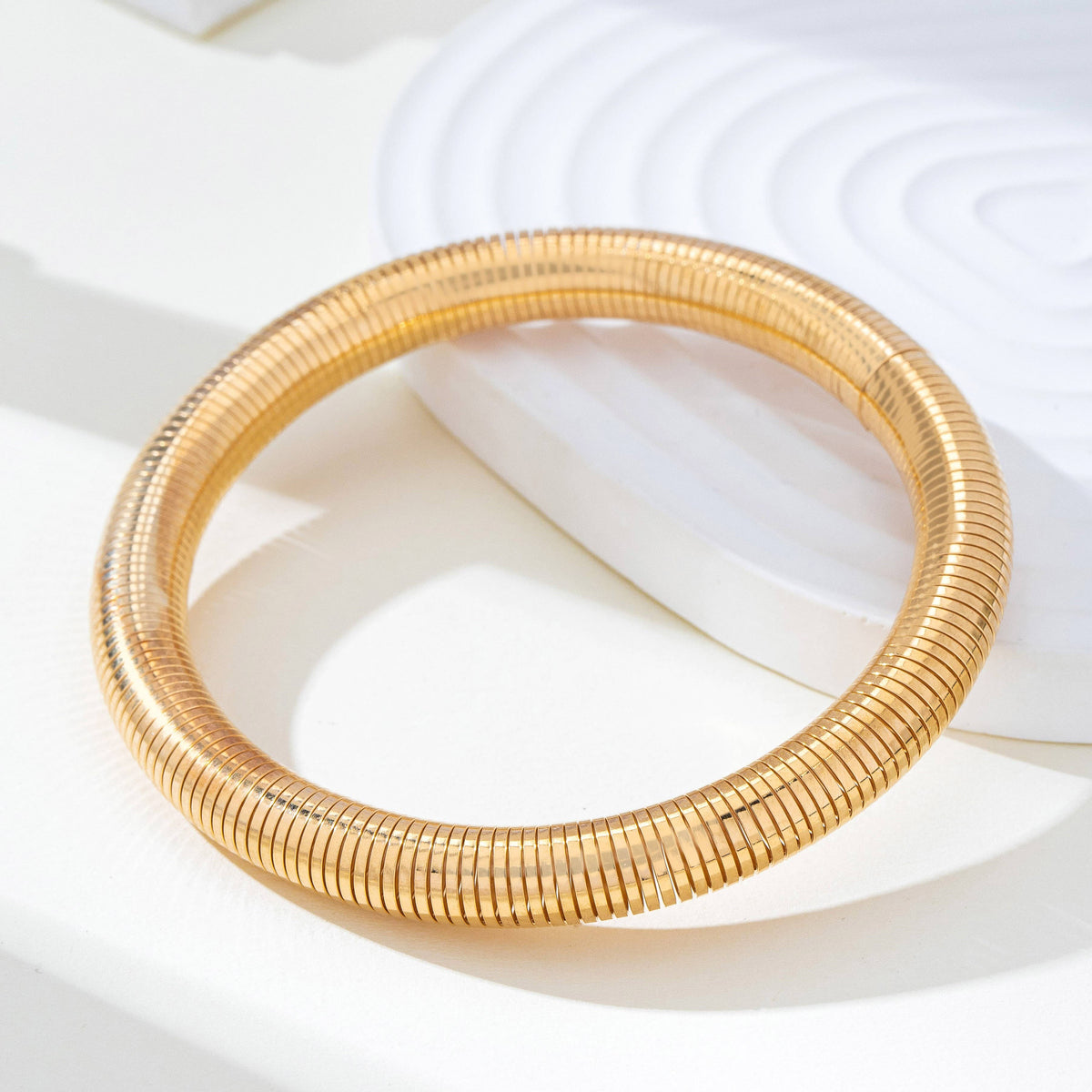 Gold-Tone Flexible Coil Bangle | 80B1714