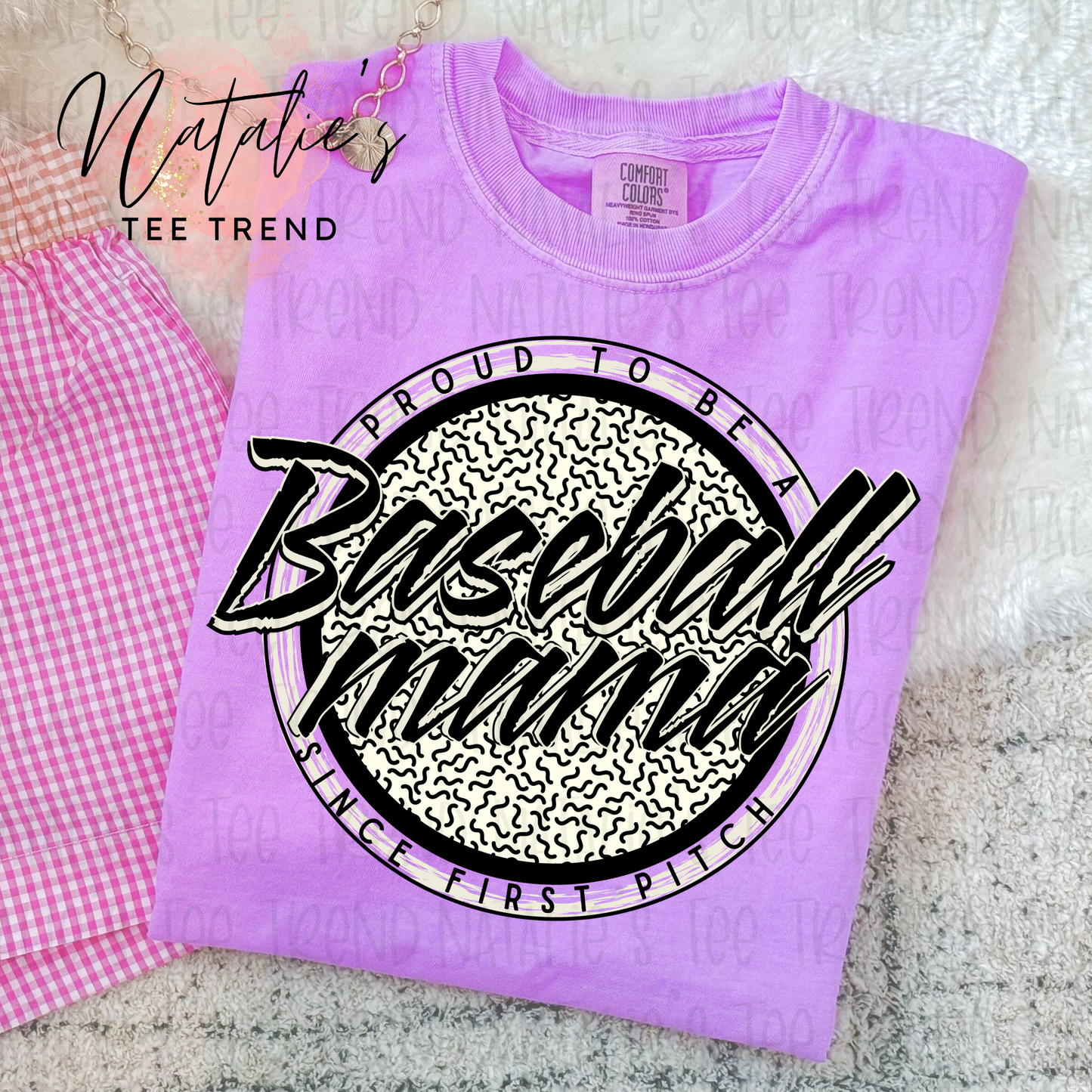 Baseball Mama Retro (Black)