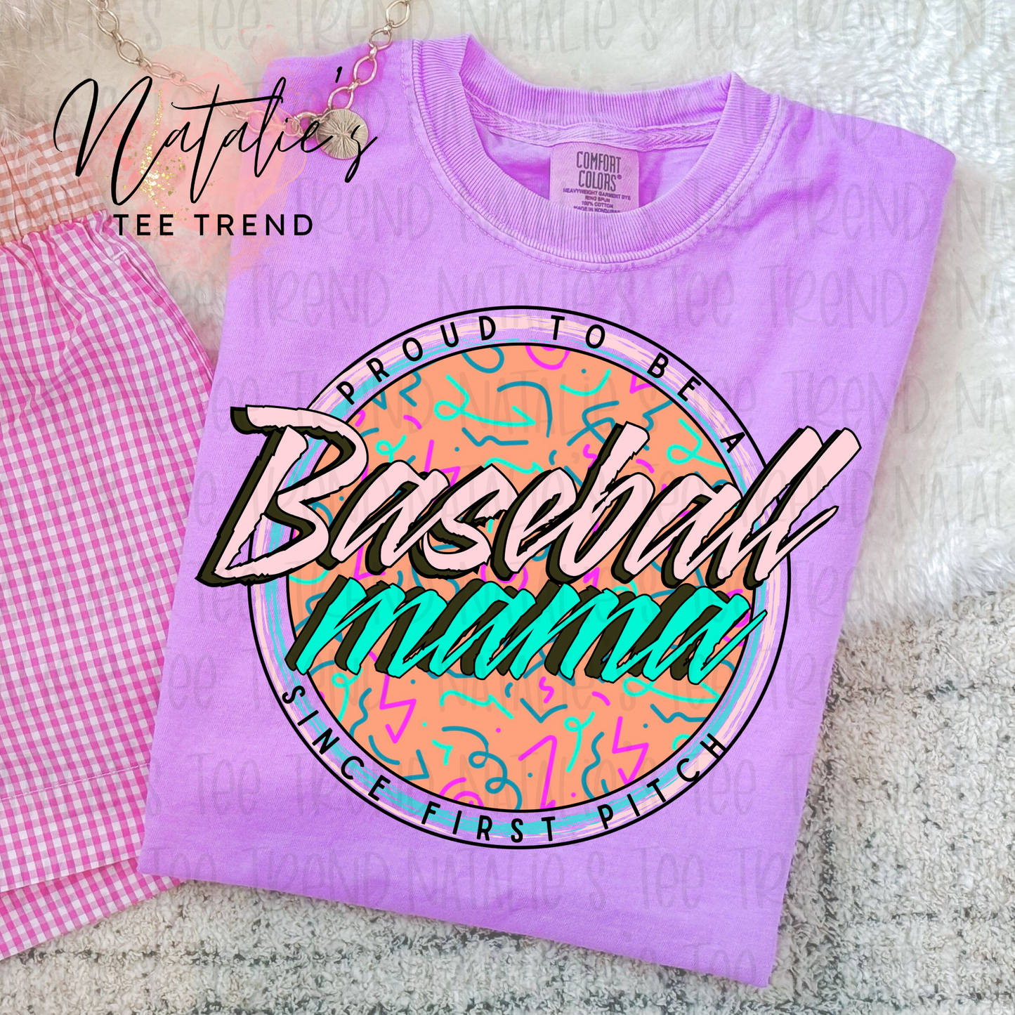Baseball Mama Retro (Peach)