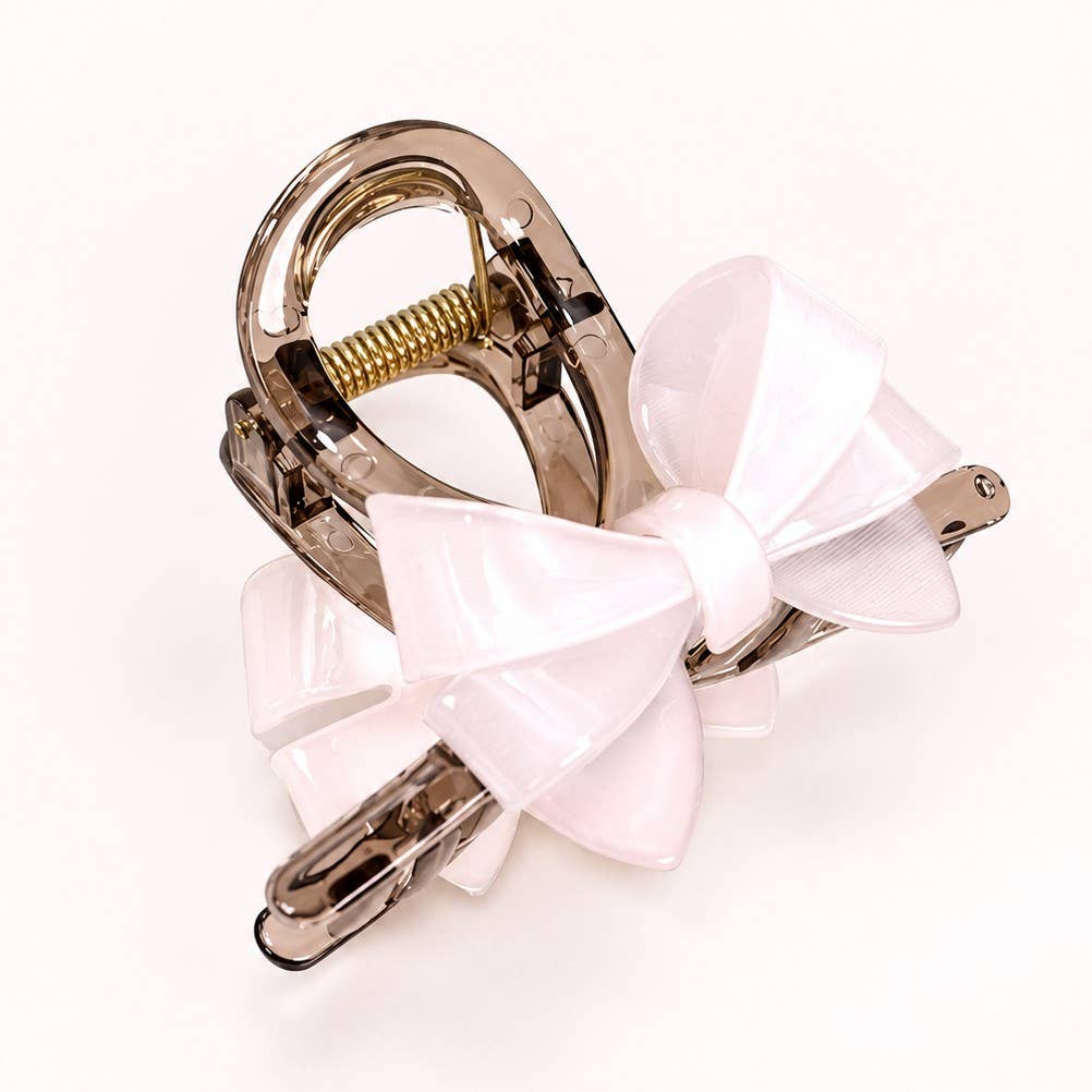Sculpted Ribbon Bow Hair Claw Clips | 40H764