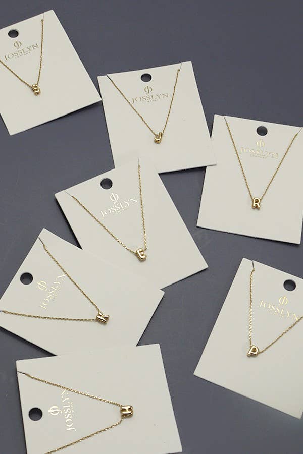MINI PERSONALIZED INITIAL 3D BUBBLE LETTER NECKLACE | 80N324