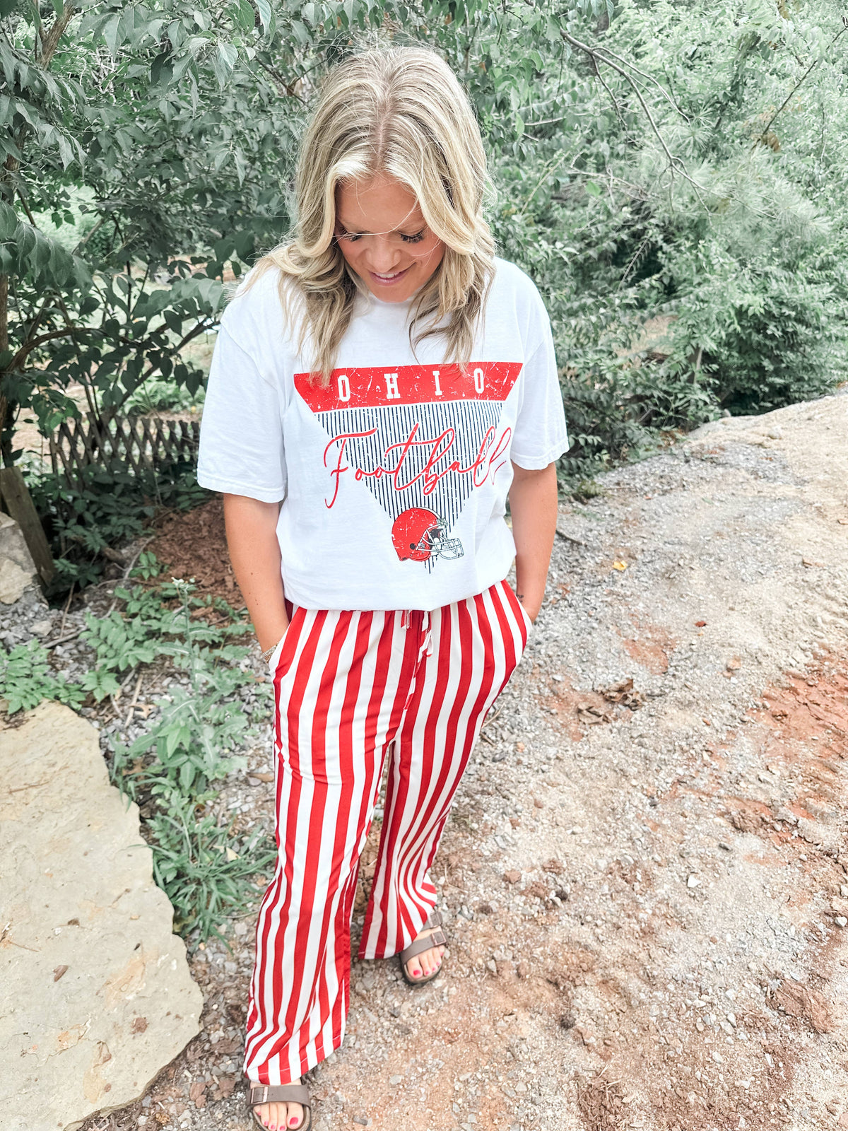 Red / White Striped Lounge Pants