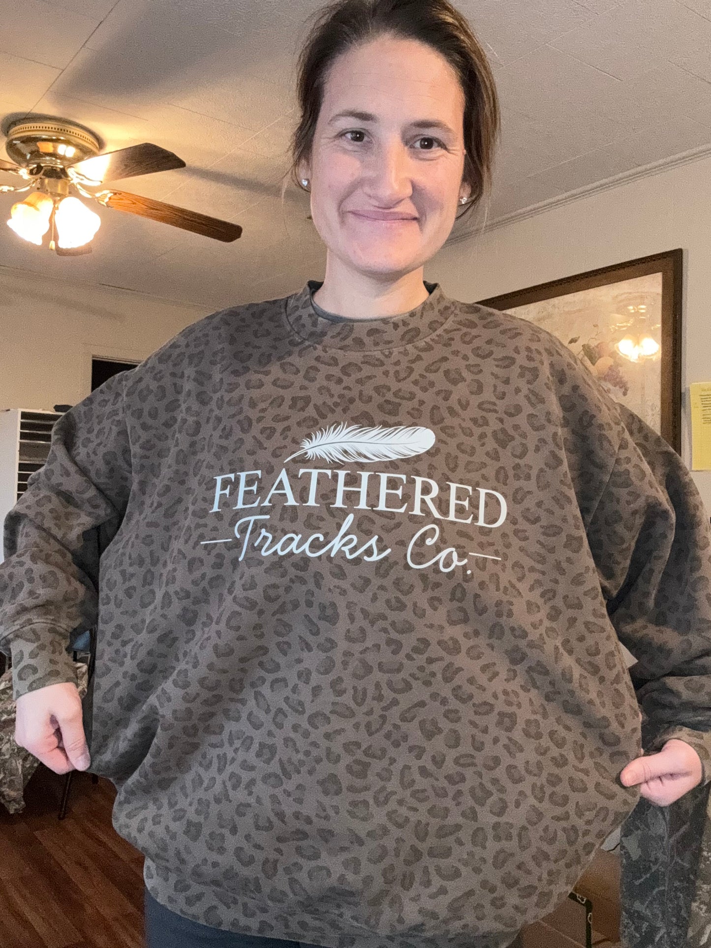 Feathered Tracks Co. Leopard Sweatshirt