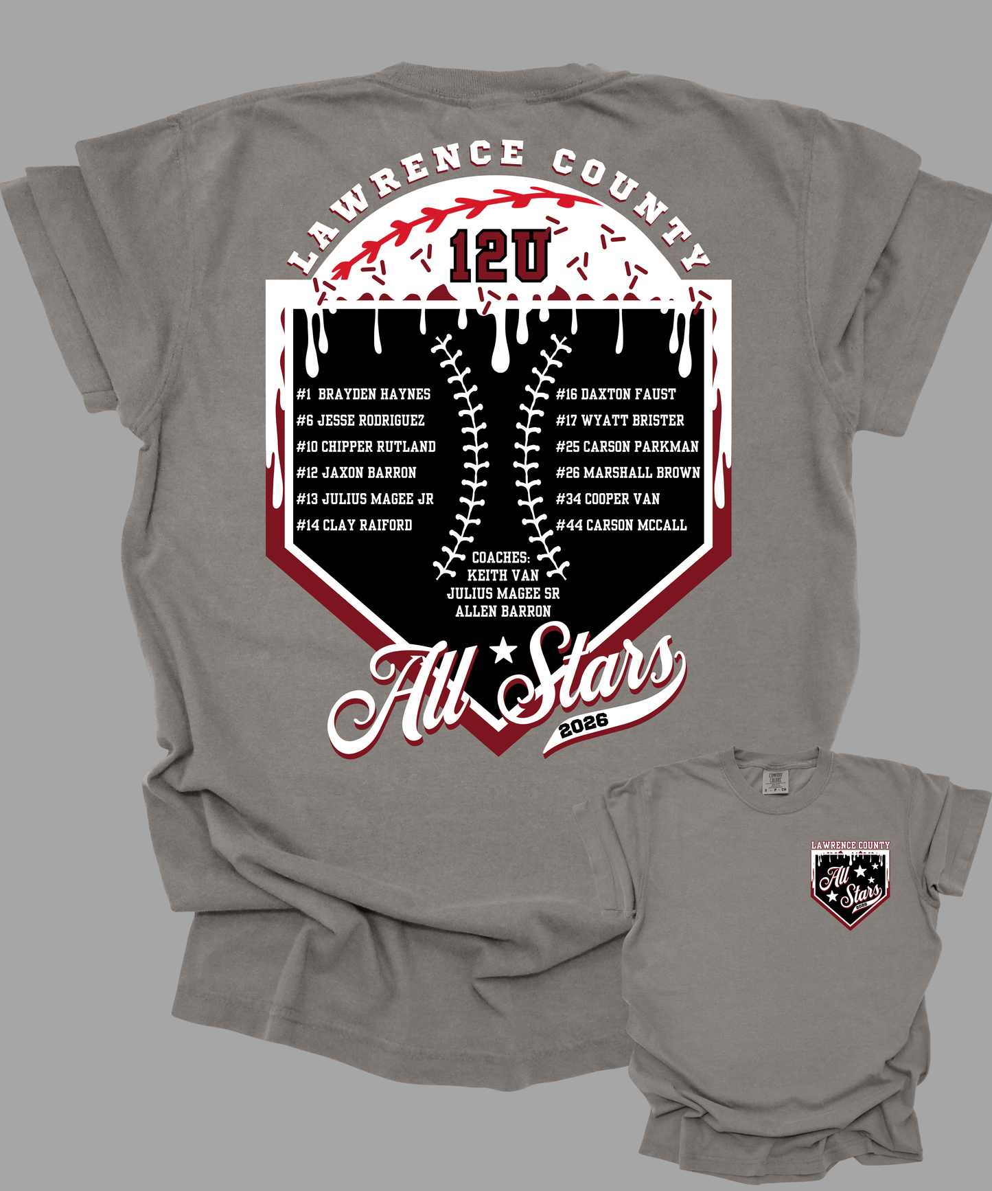 12U BOYS ALL STARS ROSTER TEE