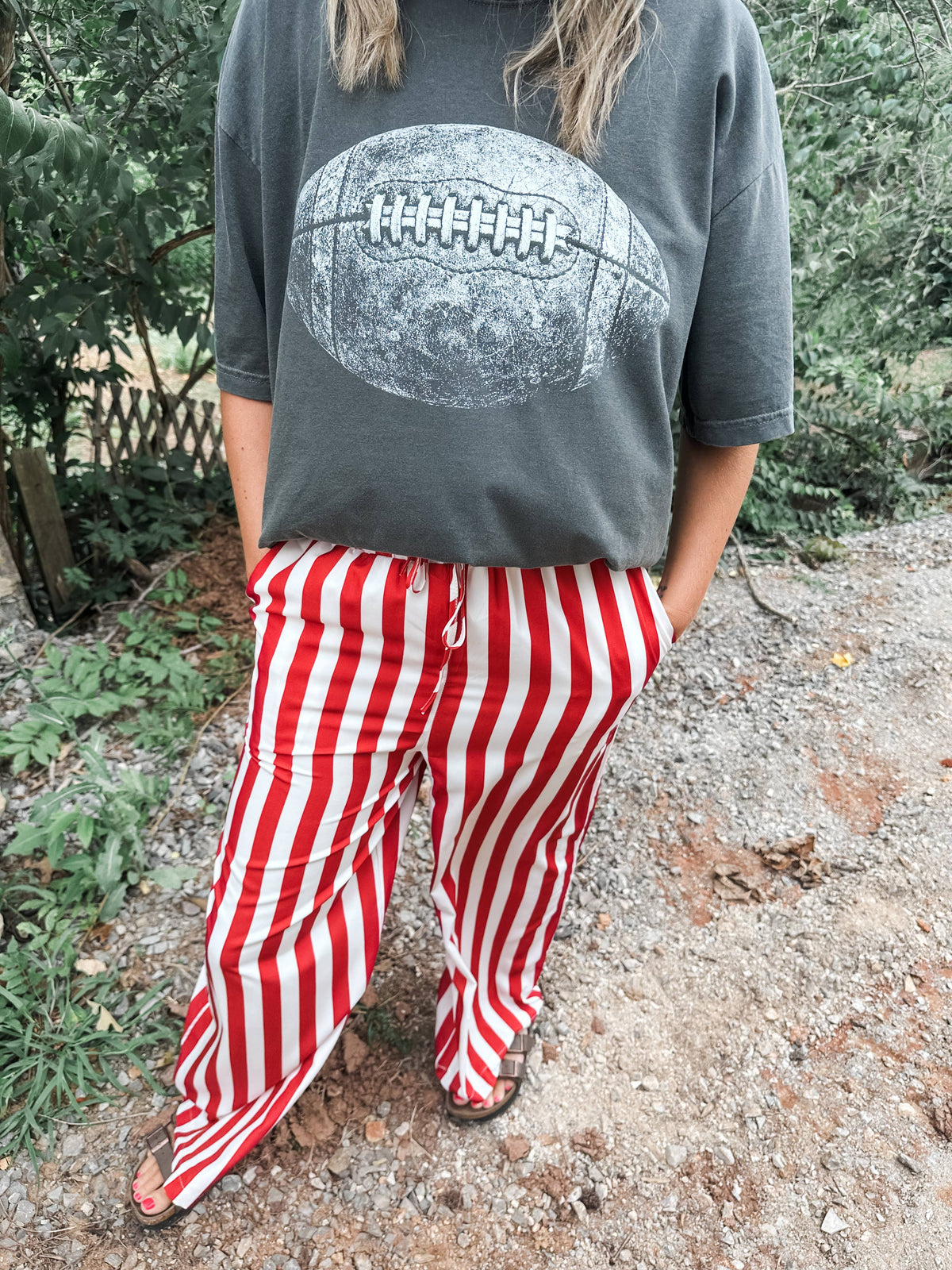 Red / White Striped Lounge Pants