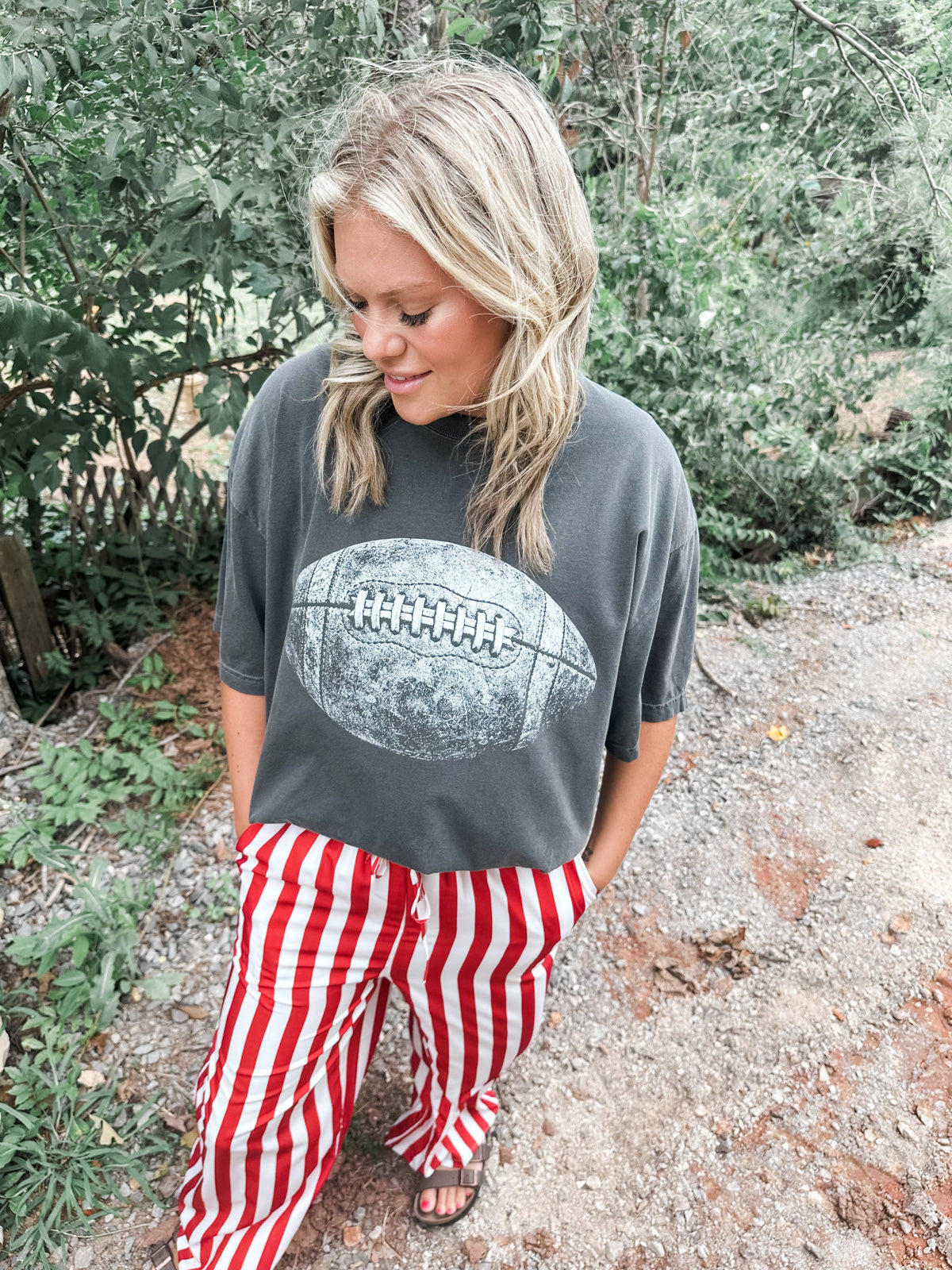 Red / White Striped Lounge Pants