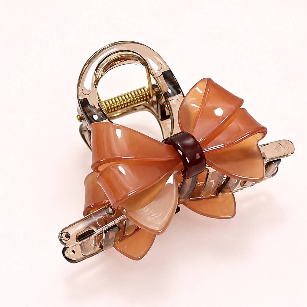 Sculpted Ribbon Bow Hair Claw Clips | 40H764