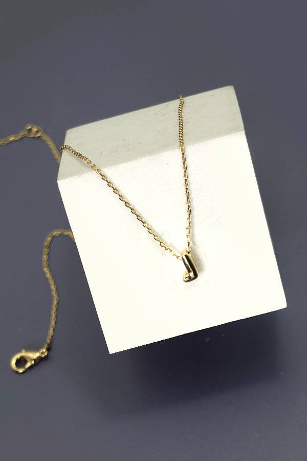 MINI PERSONALIZED INITIAL 3D BUBBLE LETTER NECKLACE | 80N324