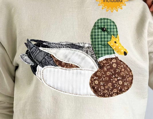 Duck Faux Patchwork - put color of top in note at checkout