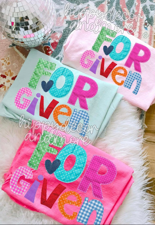 Forgiven - Put color of tee in box at checkout
