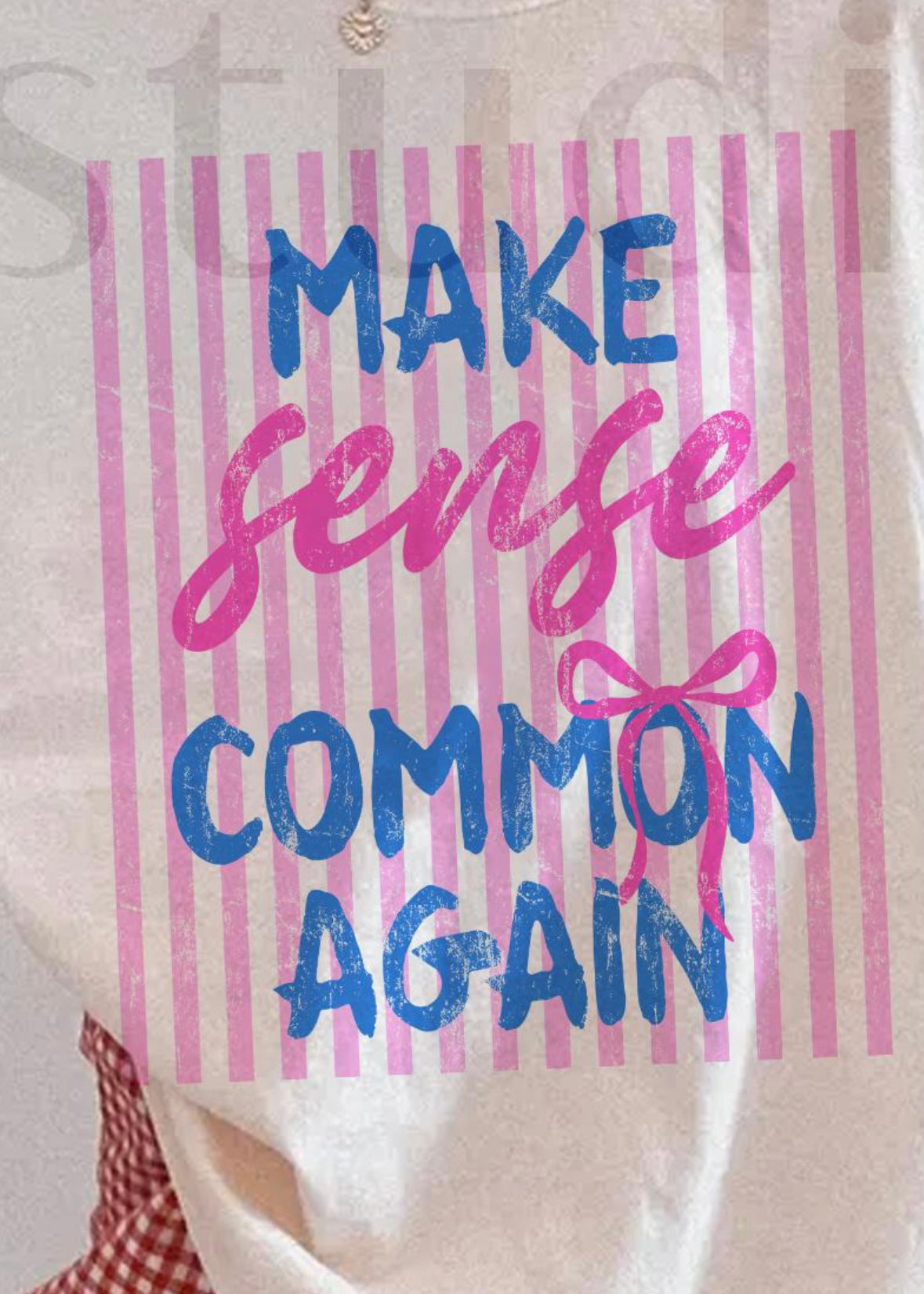 Make Sense Common Again - put Color of Tee at Checkout box