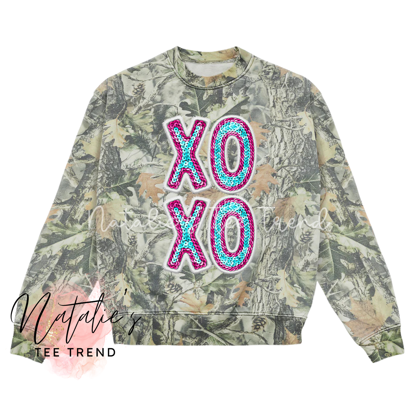 Faux Sequin XOXO