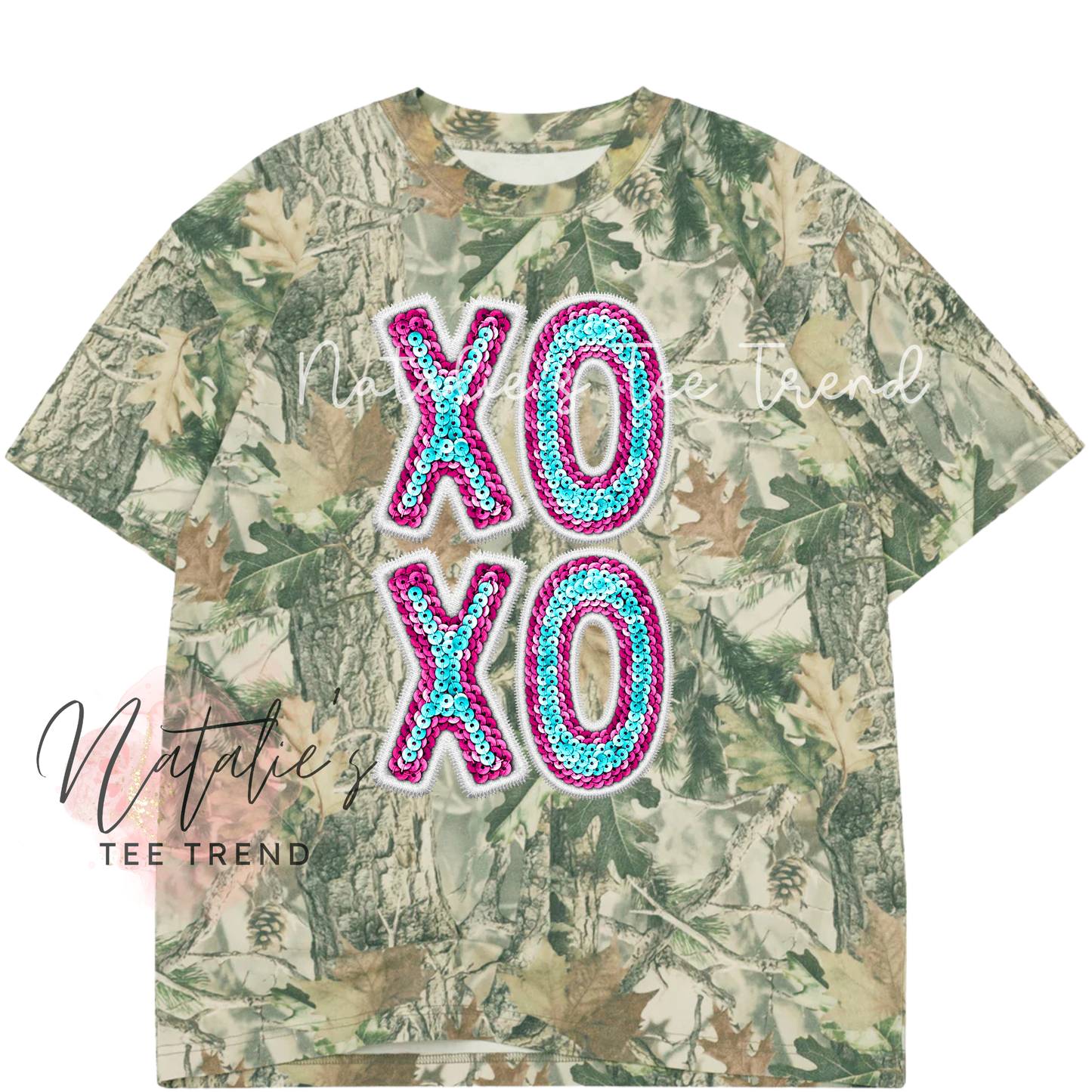 Faux Sequin XOXO