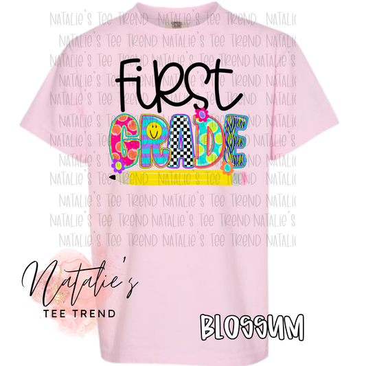 Pre K - 6th Grade - Doodle neon