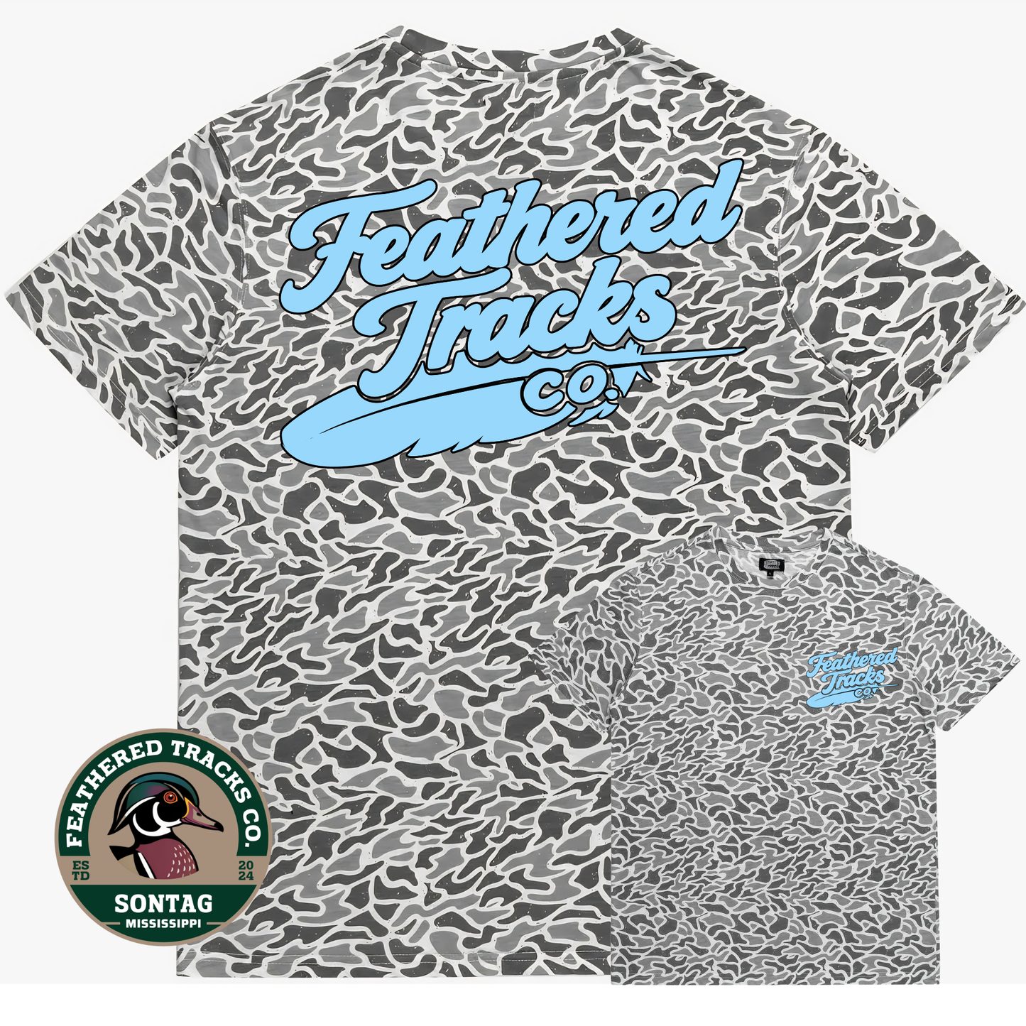 White Camo Short Sleeve - FTC Logo