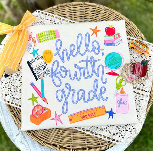Pre K - 5th grade HELLO GRADE  (put grade in box) (Copy)