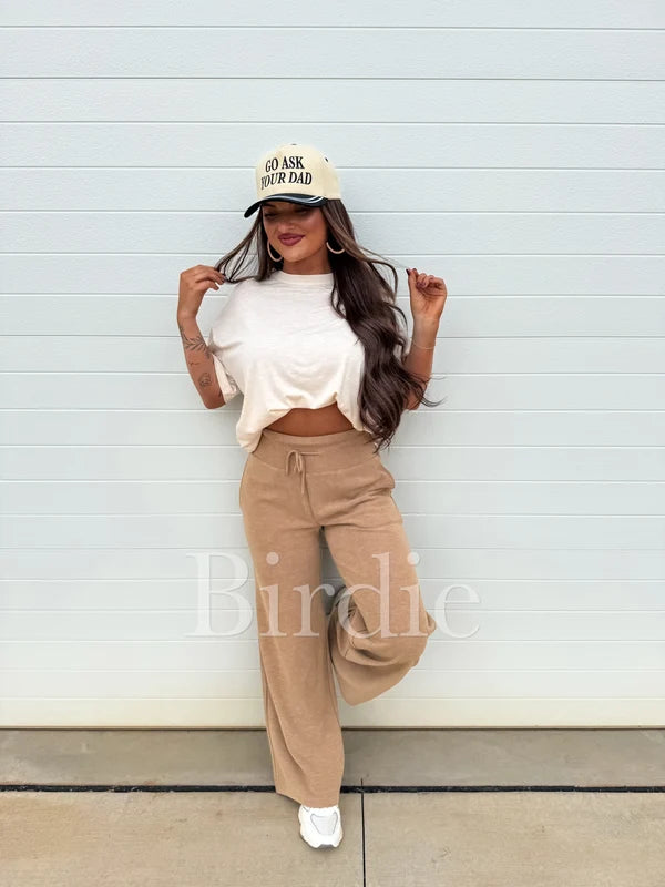 Ribbed Wide Leg Pants