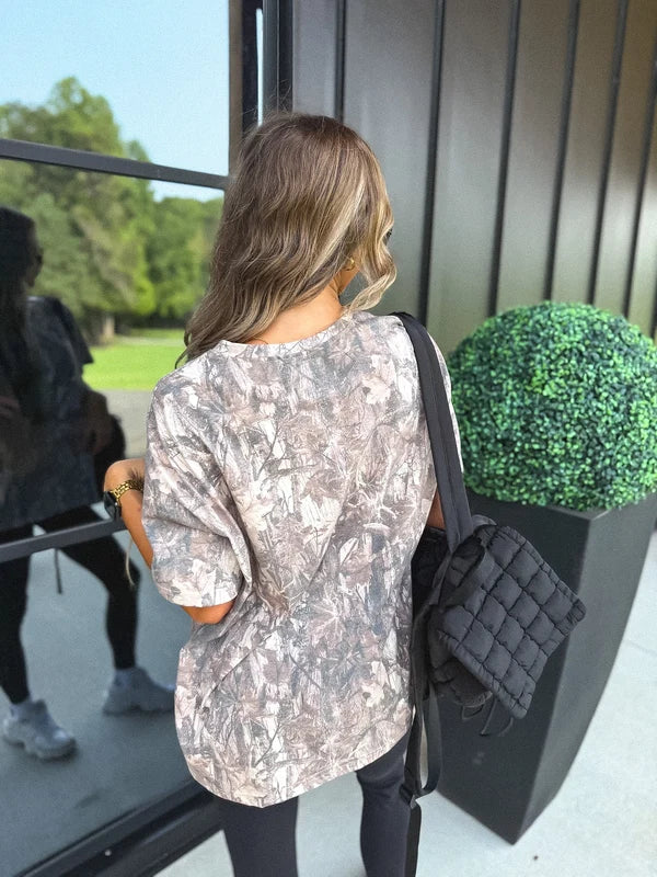 Dark Camo Oversized Tee